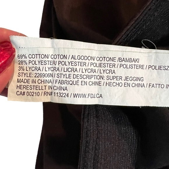 French Dressing Jeans FDJ Brown Slim Pull On Pants Size 2 - Picture 5 of 7